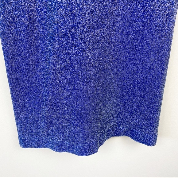 BEBE‎ Blue Turtleneck Sleeveless Racerback Dress PS - Picture 12 of 13